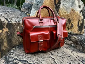 Vintage Leather Messenger Bag