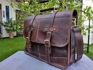 Handmade Leather Messenger Bag