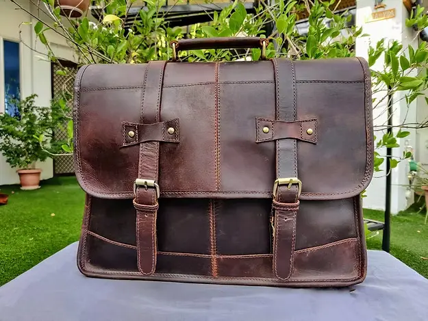Handmade Leather Messenger Bag
