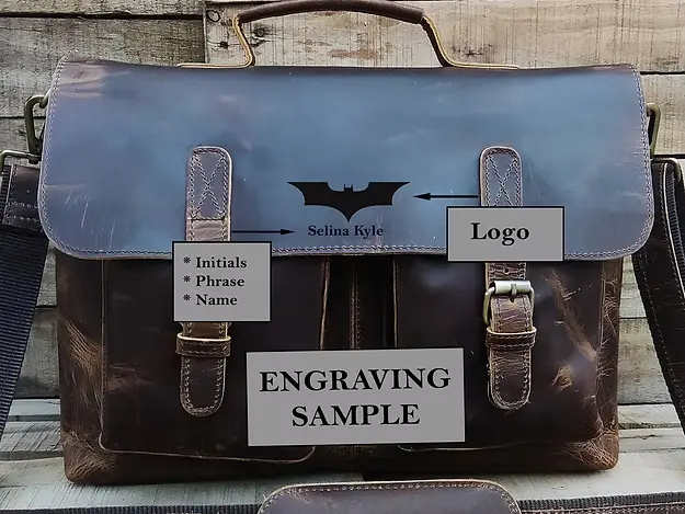 Buffalo Leather Laptop Bag