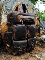 Rustic Leather Backpack