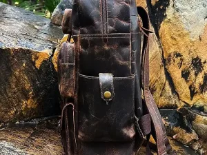 Rustic Leather Backpack