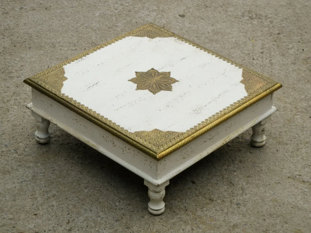 Wooden Low Height Chowki