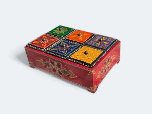 Hand-Painted Wooden Masala Box