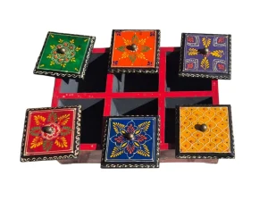 Hand-Painted Wooden Masala Box