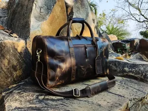 Handmade Leather Duffle Bag
