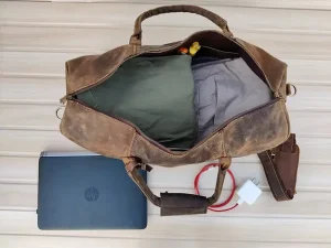 Handmade Leather Duffle Bag