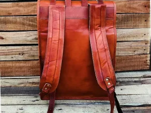 Handmade Leather Rolltop Backpack
