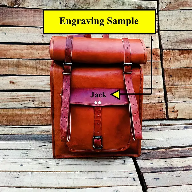 Handmade Leather Rolltop Backpack