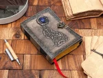 Wolf Embossed Leather Journal