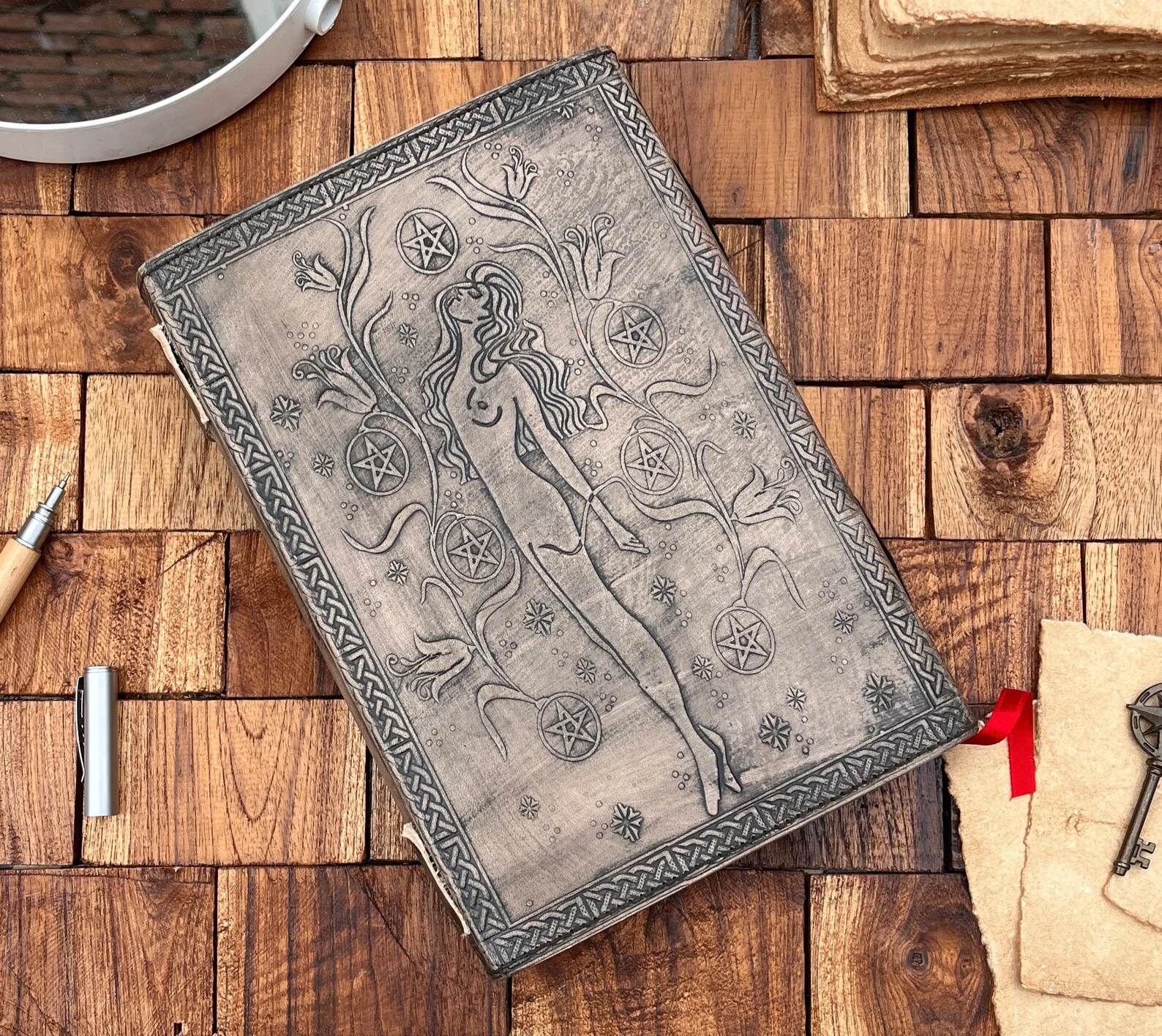 Meditation Buddha Leather Journal