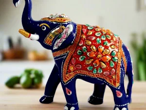 Meenakari Elephant Statue