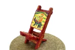Hand-painted Wooden Mobile Stand Chair