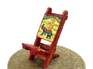 Hand-painted Wooden Mobile Stand Chair