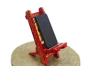 Hand-painted Wooden Mobile Stand Chair