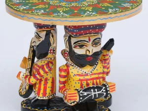 Hand-Painted Wooden Musician Table
