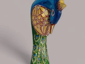 Wooden Hand-painted Peacock Face Wall Décor