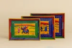 Hand-painted Wooden Tray Set