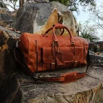 Vintage Duffle Bag with Shoe Compartment