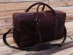 Vintage Leather Duffle Bag for Men
