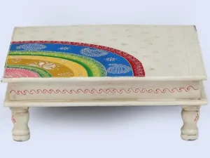 Hand-Painted Wooden Chowki