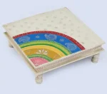 Hand-Painted Wooden Chowki