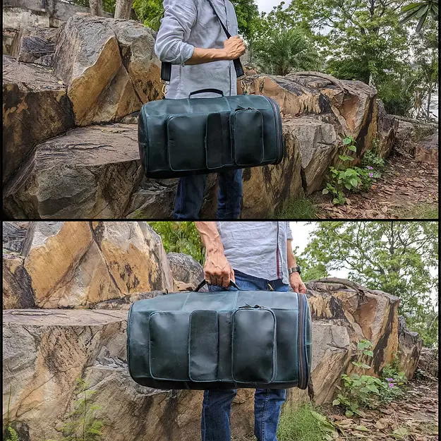 Leather Backpack cum Duffle