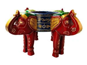 Elephant-Shaped Wooden Bowl