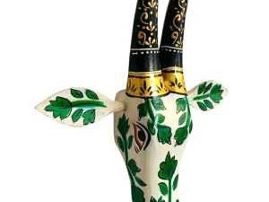 Hand-Painted Wooden Cow Wall Piece