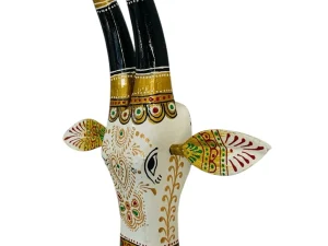 Hand-Painted Wooden Cow Wall Piece