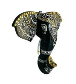 Wooden Hand-painted Elephant Face Wall Décor