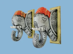 Wooden Elephant Face Wall Décor