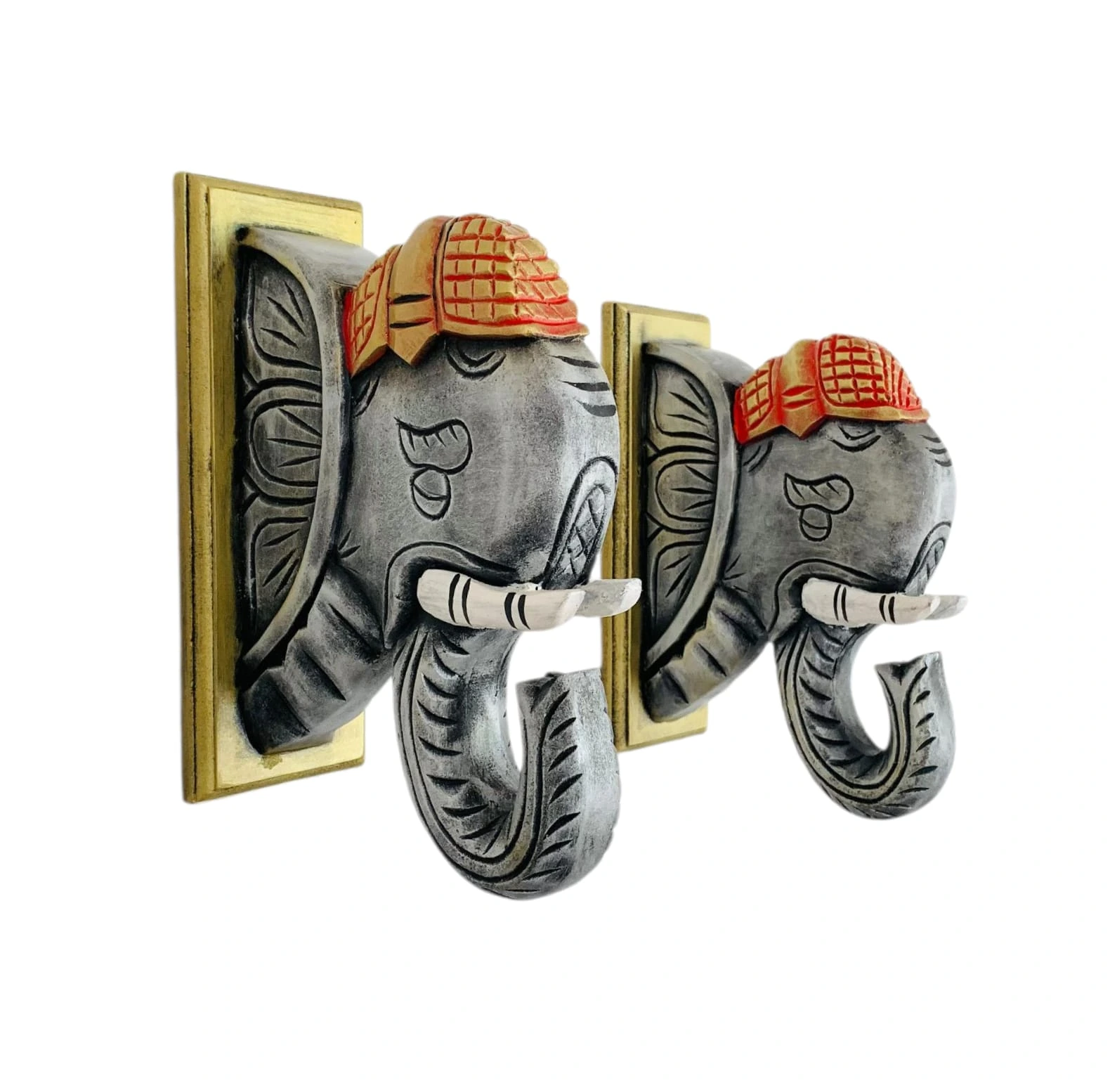 Wooden Elephant Face Wall Décor