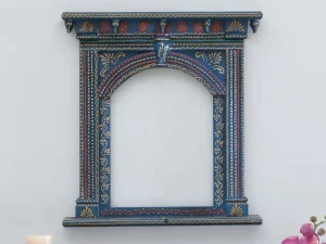 Blue Traditional Wooden Jarokha