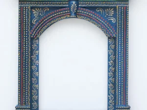 Blue Traditional Wooden Jarokha