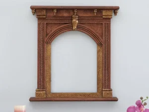 Brown Traditional Wooden Jarokha