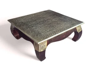 Brass Coated Wooden Chowki