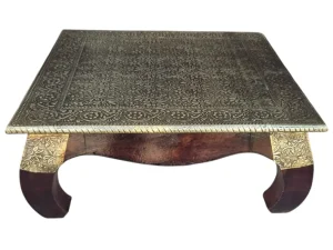 Brass Coated Wooden Chowki