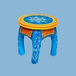 Blue Wooden Stool