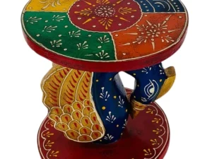 Wooden Peacock Stool