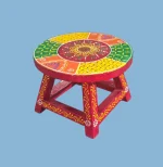 Hand-painted Wooden Stool