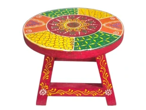 Hand-painted Wooden Stool