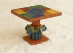 Hand-painted Wooden Elephant Table